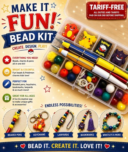 Pokemon beaded pen kit - pokemon,