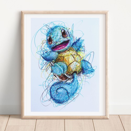 Stampa penna sfera squirtle - a,
